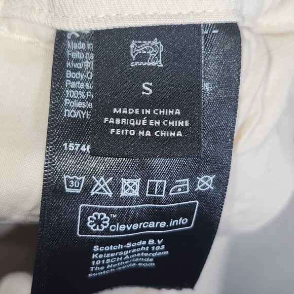 Scotch & Soda Womens Cream Casual Shorts Elastic Waist‎ Athleisure - Picture 3 of 10